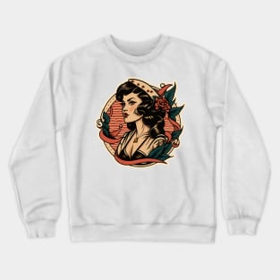 Traditional Sailor Woman Crewneck Sweatshirt